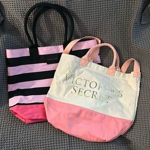 NWOT Victoria’s Secret 2 canvas tote Love Victoria